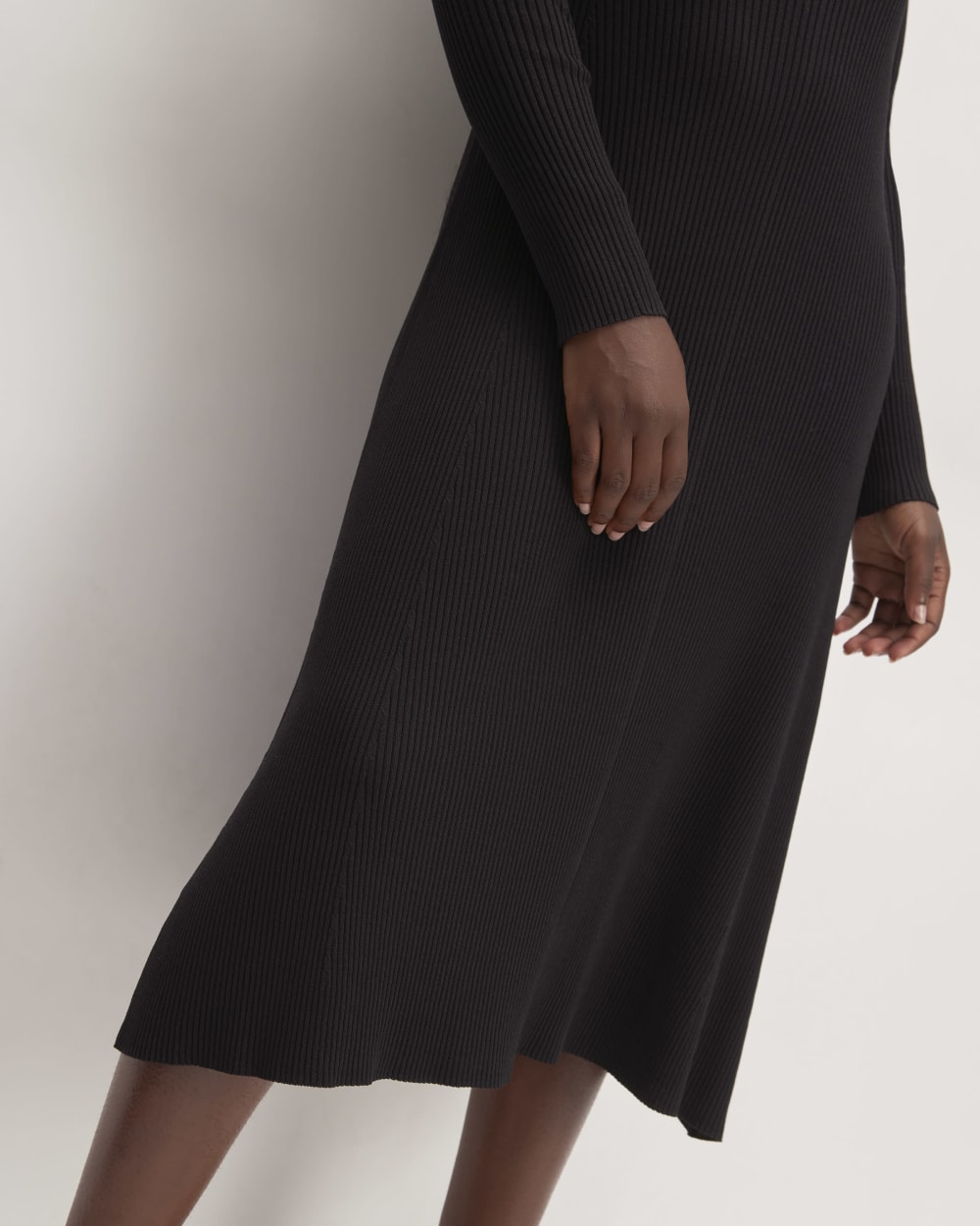 The Ribbed Scoopneck Dress | Black