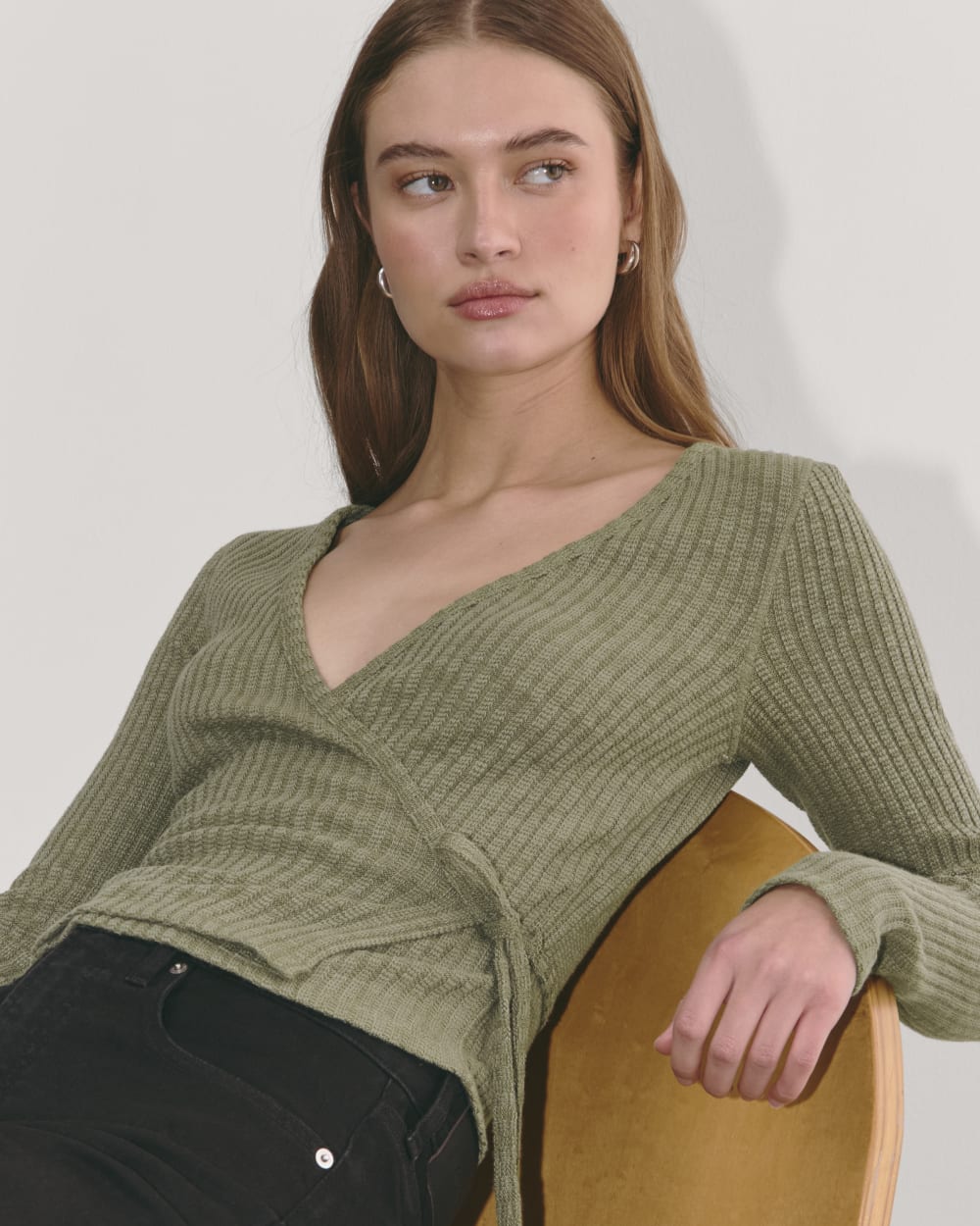 The Cozy Rib Wrap Top | Kalamata
