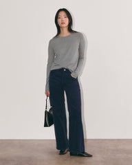 The Crew in Cotton Cashmere | Heather Charcoal