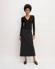 The Viscose Knit Cardigan | Black