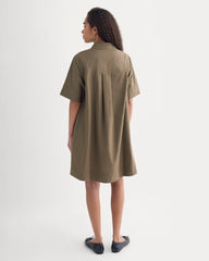 Popover Mini Shirtrdress in Ultrasoft Cotton | Beech