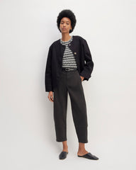 The Denim Barrel Jacket | Black