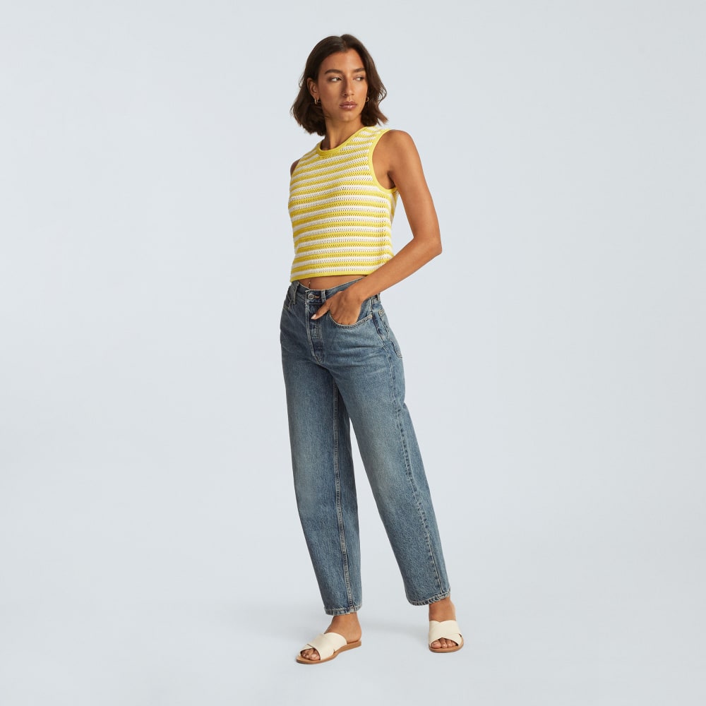 The Crochet Knit Cami | Canvas / Lemon