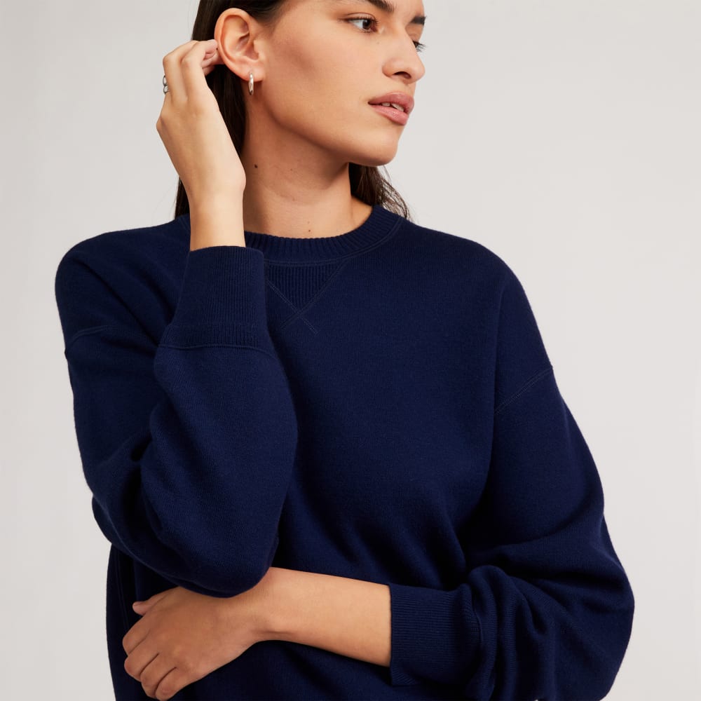 The Cotton-Merino Sweatshirt | Bright Navy