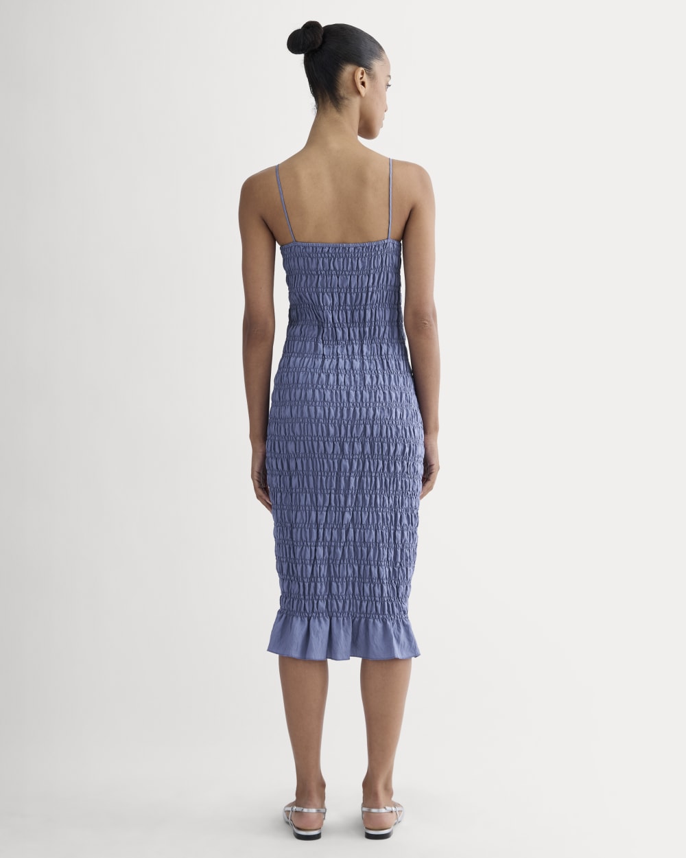 The Smocked Column Dress | Blue Dusk