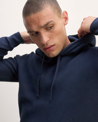 The Waffle-Knit Hoodie | Navy
