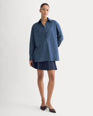 The Boyfriend Shirt in Ultrasoft Cotton | Deep Lazuli Blue