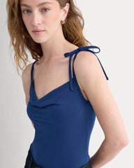 Tie-Shoulder Tank | Estate Blue