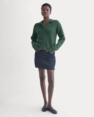 Shrunken Cardigan in Everyday Cotton | Hunter Green