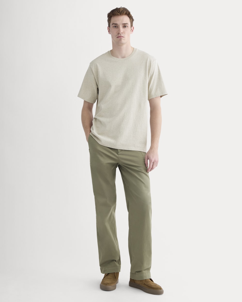 Relaxed Midweight Tee | Heathered Oatmeal