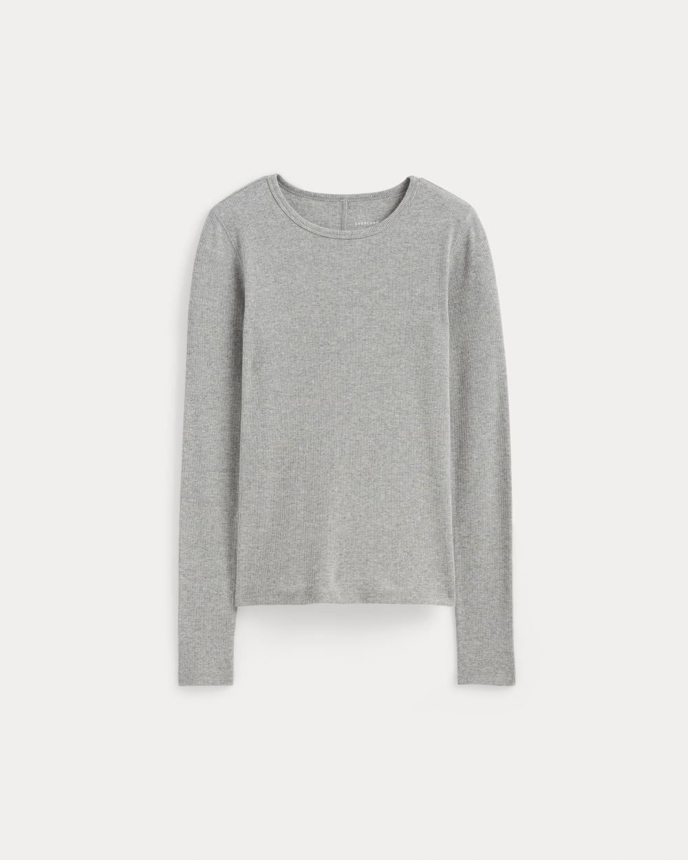 The Luxe Rib Long-Sleeve Crew | Washed Heathered Grey