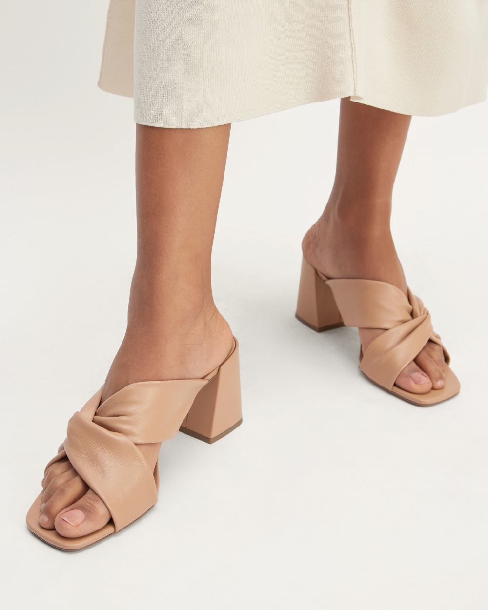 The Day Twist Heel | Blush Tan