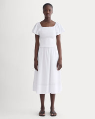 The Gauze Smocked Top | White