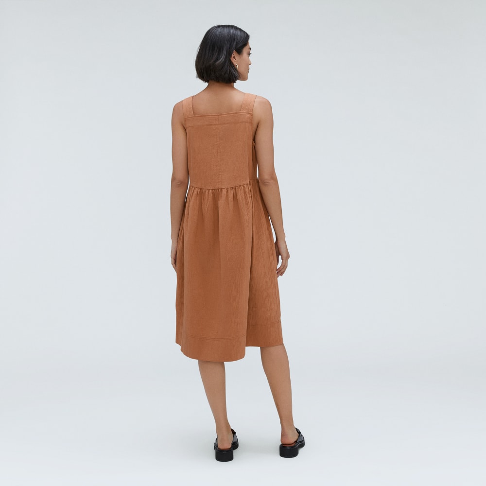 The Seersucker Midi Dress | Tawny Brown