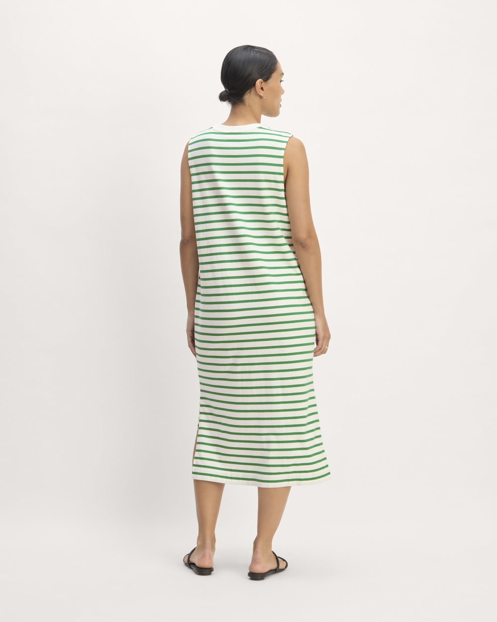 The Weekend Tank Dress | Bone / Grass Green