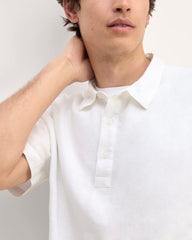 The Linen Short-Sleeve Popover Shirt | White