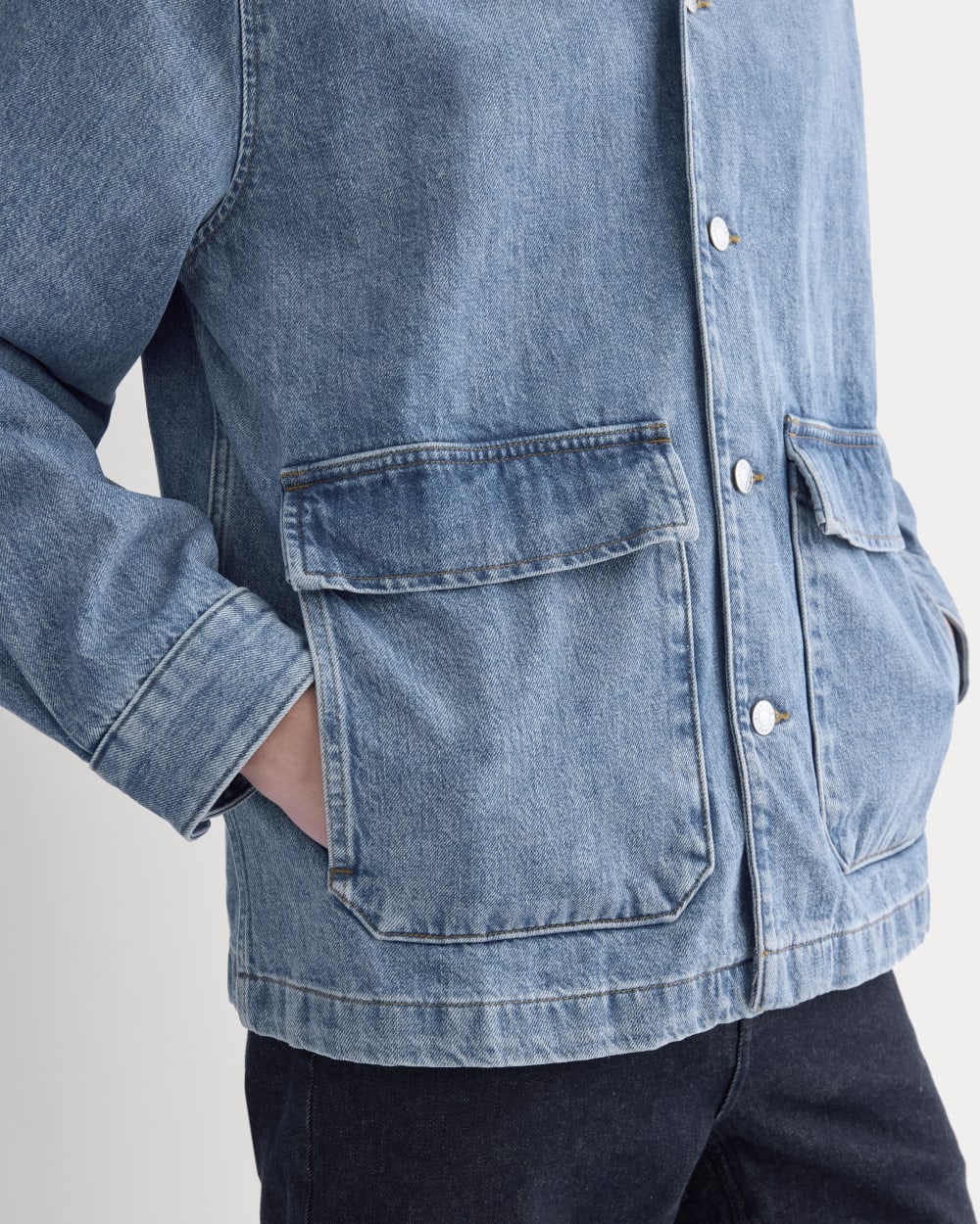 Denim Shacket | Vintage Mid Indigo