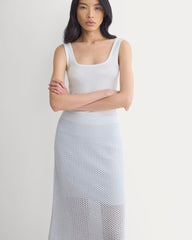 Lace-Knit Midi Skirt | Skywriting