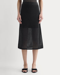 The Lace Knit Skirt | Black