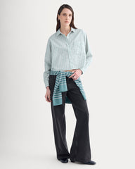 The Way-Short Shirt in Silky Cotton | Gray Mist