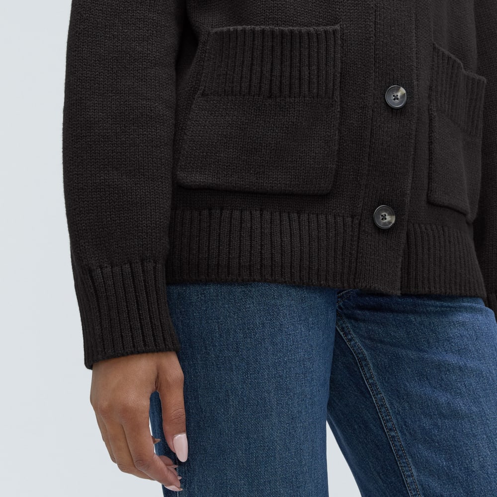 The Cotton Chore Sweater Jacket | Black