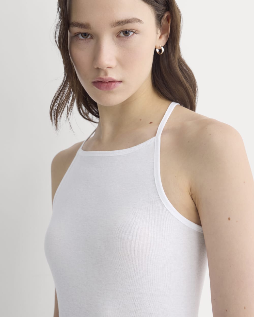 Tissue Narrow Racerback Tank | White
