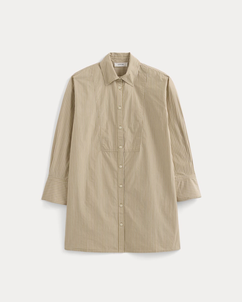 The Mini Shirtdress in Ultrasoft Cotton | Tiger's Eye / Optic White