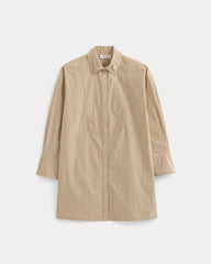 The Mini Shirtdress in Ultrasoft Cotton | Tiger's Eye / Optic White