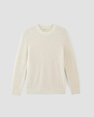 The No-Sweat Ribbed Crew | Heathered Canvas