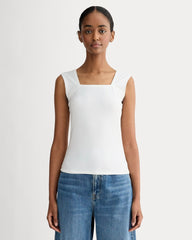 The Form Square-Neck Tank | White