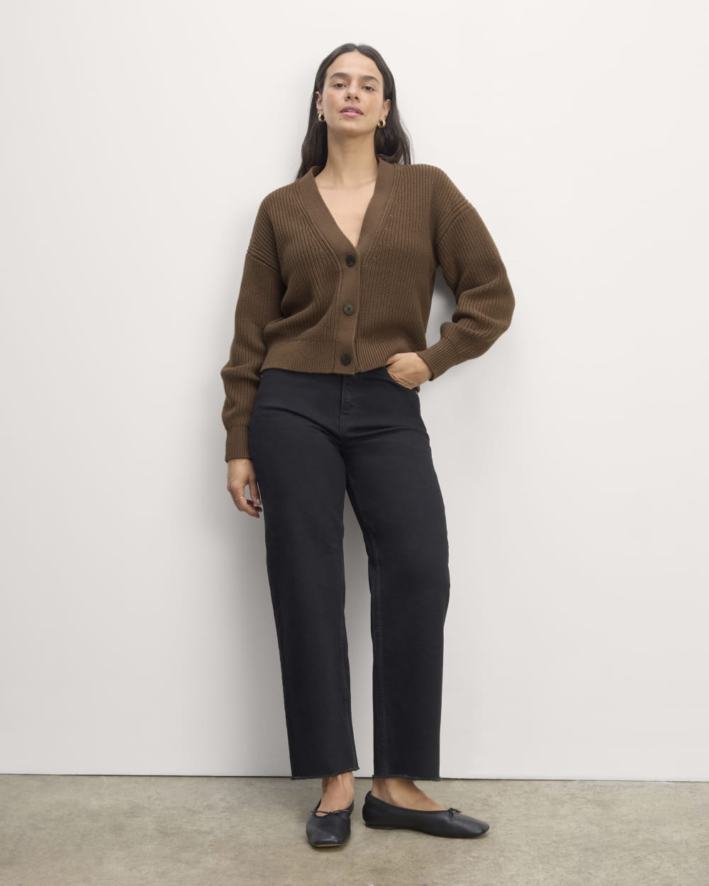 The Boxy Cardigan in Everyday Cotton | Cocoa