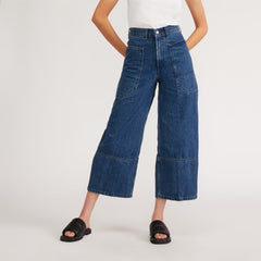 The Way-High® Gardener Cropped Jean | Vibrant Blue