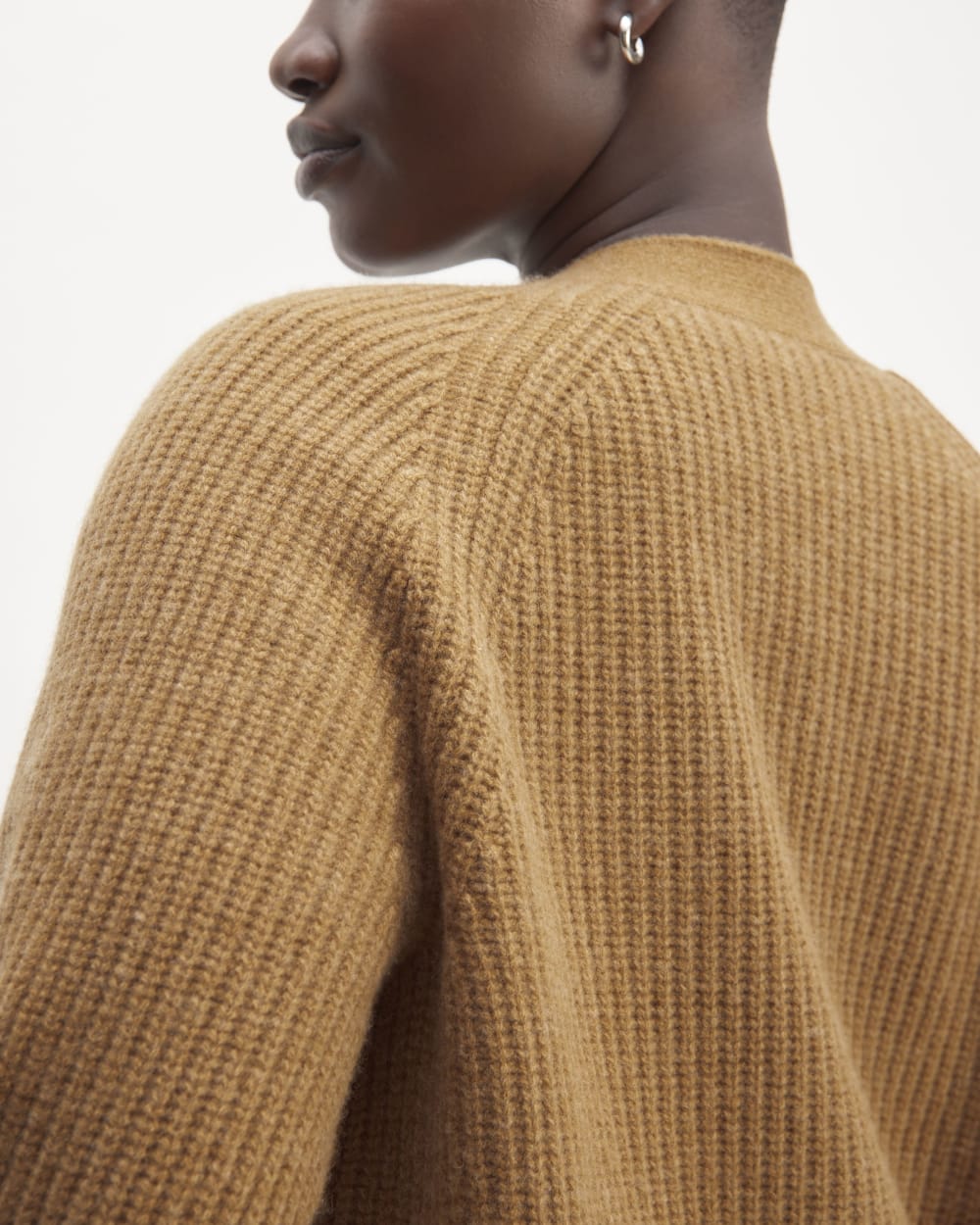 The Felted Merino Cardigan | Deep Camel