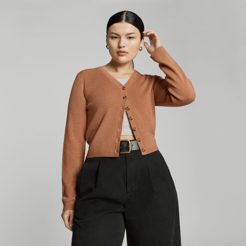 The Luxe Merino Cardigan | Tawny Brown