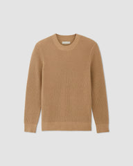 The No-Sweat Ribbed Crew | Tiger's Eye