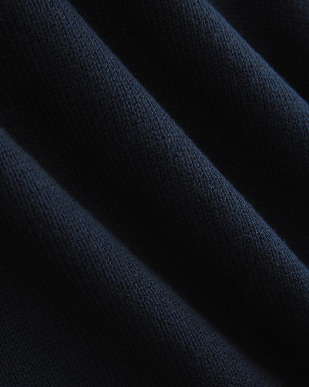 Relaxed V-Neck Sweater in Everyday Cotton | Deep Navy