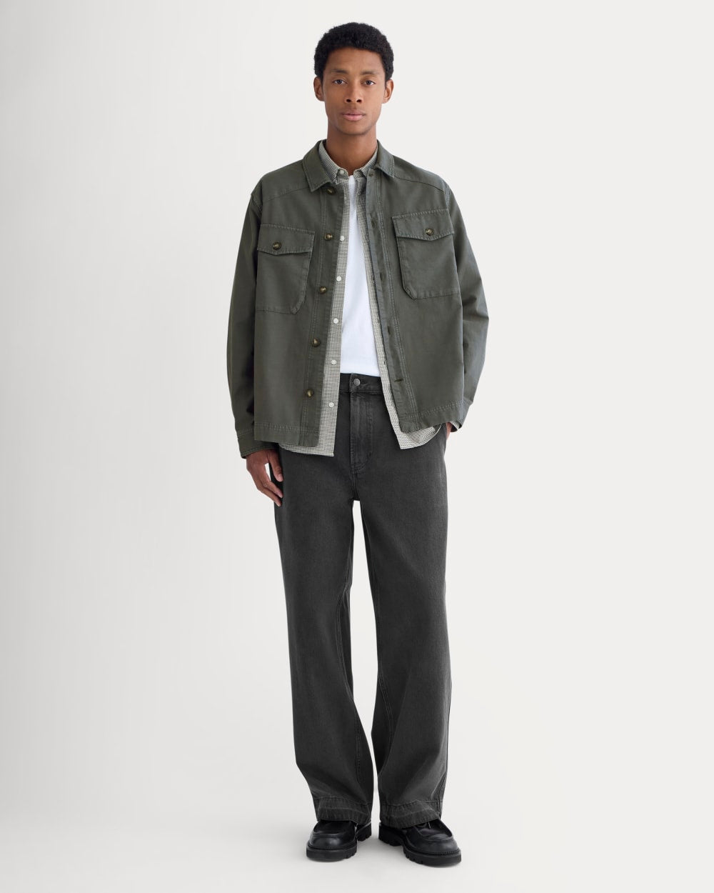 Utility Shirt Jacket | Washed Black