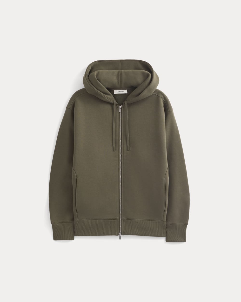 Luxe Fleece Full-Zip Hoodie | Olive Night