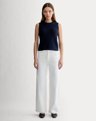 The Organic Cotton Open-Stitch Tank | Navy