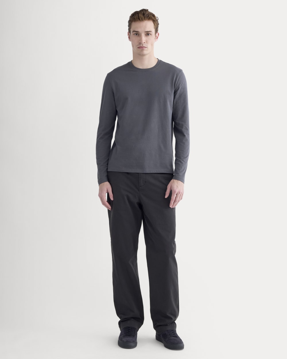 The Essential Organic Long-Sleeve Tee | Graphite