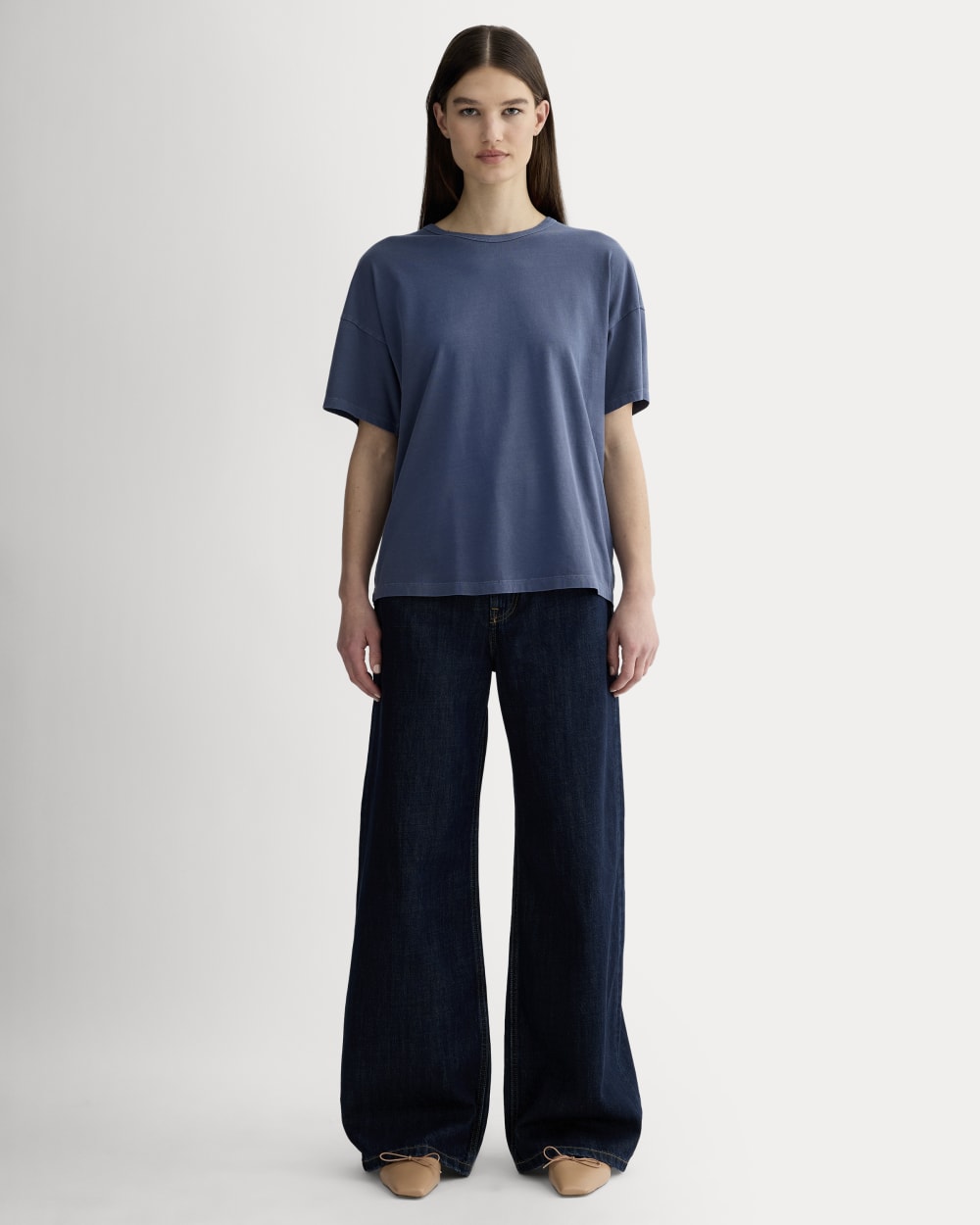The Boyfriend Tee in Essential Cotton | Navy
