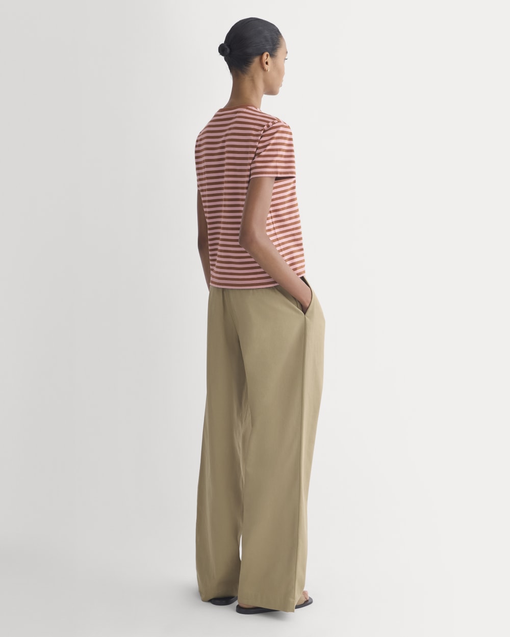 The Box-Cut Tee in Essential Cotton | Toffee/Pink | No Pocket
