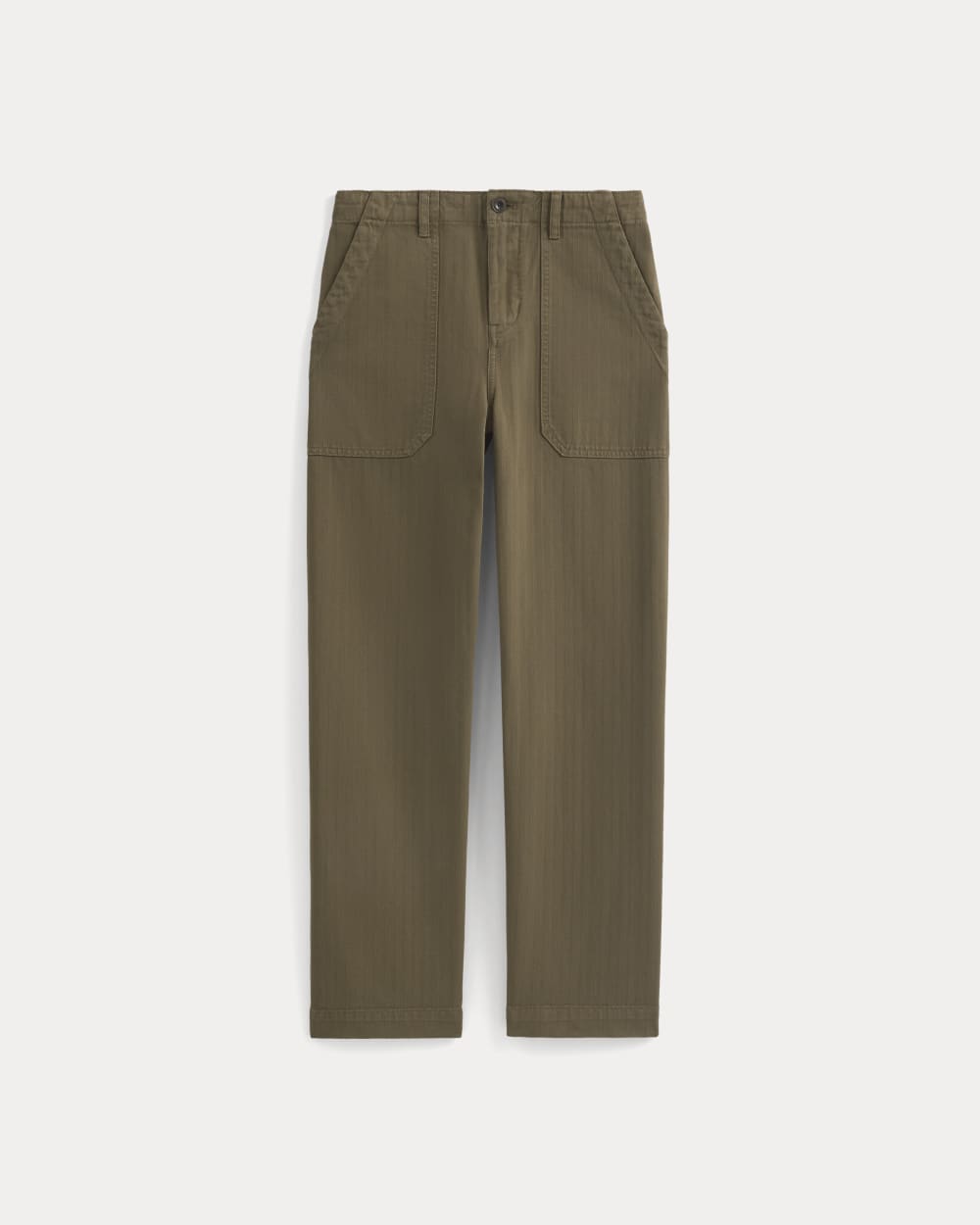 Relaxed Herringbone Fatigue Pants | Beech