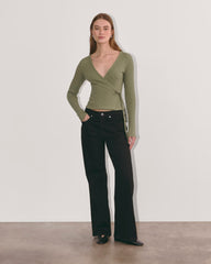 The Cozy Rib Wrap Top | Kalamata