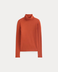 The Luxe Rib Turtleneck | Rust