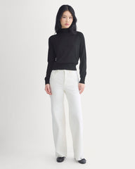 Mockneck Sweater In Ultrafine Merino | Black