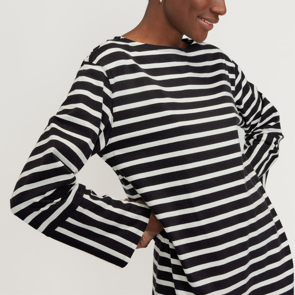 The Mariner Dress | Black / Canvas Tan