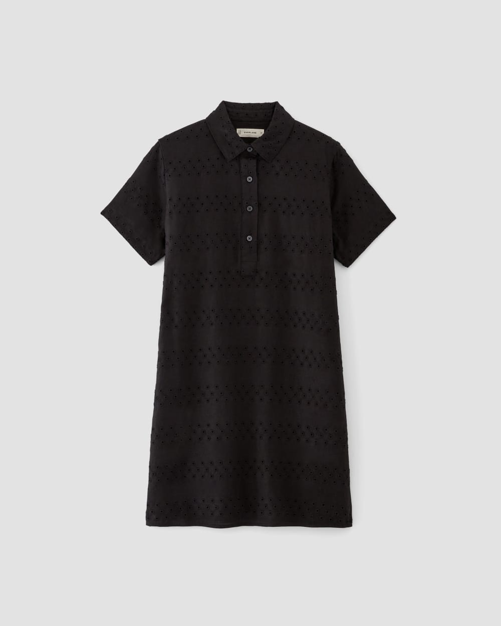 The Linen Eyelet Shirtdress | Black Eyelet
