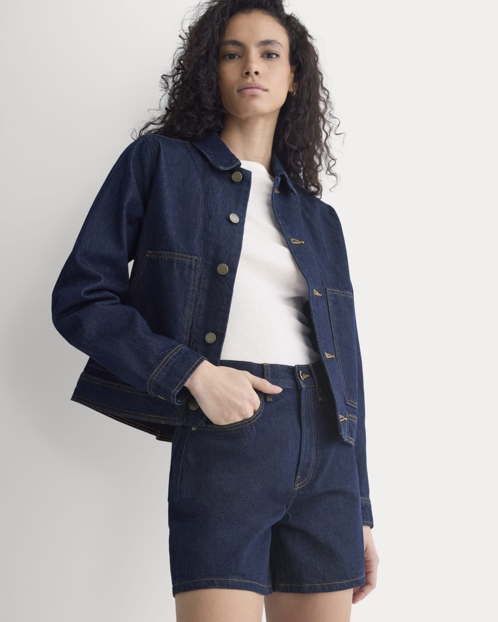 Way-High® A-Line Denim Short | Tungsten Rinse