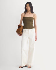 Gauze Smocked Cami | Beech